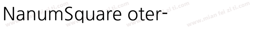 NanumSquare oter字体转换